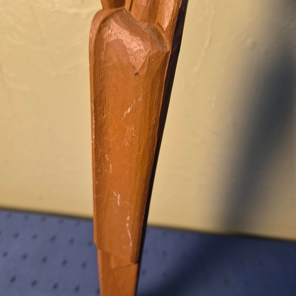Modernist Praying Virgin Mary Statue Tall Art Resin MCM Vtg Retro - Picture 3 of 5